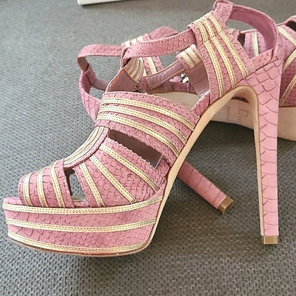 Christian Dior ▪︎  (38) Rose Glamour Sandal Heels - Picture 11 of 16